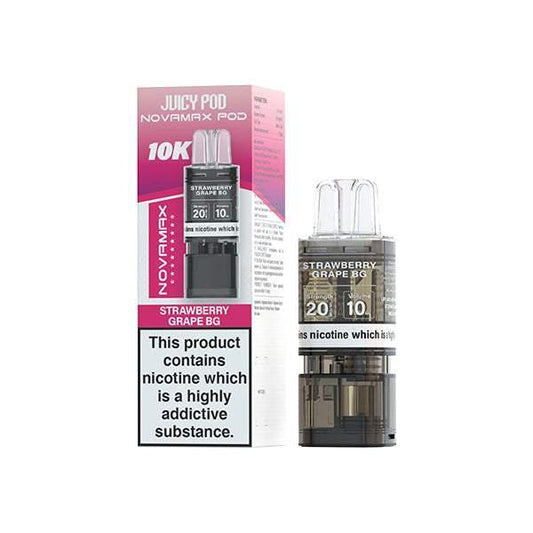 STRAWBERRY GRAPE BG - JUICY POD NOVAMAX 10K PRE-FILLED POD - VapePure