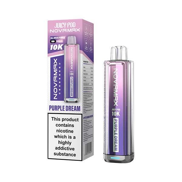 PURPLE DREAM - JUICY POD NOVAMAX 10K PRE-FILLED VAPE KIT - VapePure