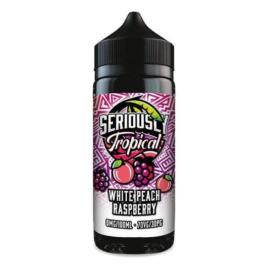 WHITE PEACH RASPBERRY - SERIOUSLY TROPICAL - 100ML SHORT FILL E-LIQUID BY DOOZY - VapePure