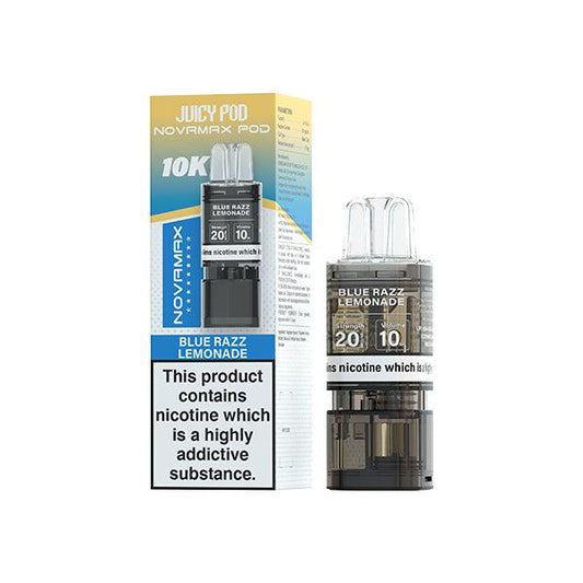 BLUE RAZZ LEMONADE - JUICY POD NOVAMAX 10K PRE-FILLED POD - VapePure