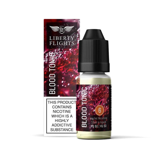 BLOOD TONIC - 10ML E-LIQUID 50VG|50PG BY LIBERTY FLIGHTS - 0MG|3MG|6MG|12MG|18MG - 1X|5X|10X BOTTLES - VapePure