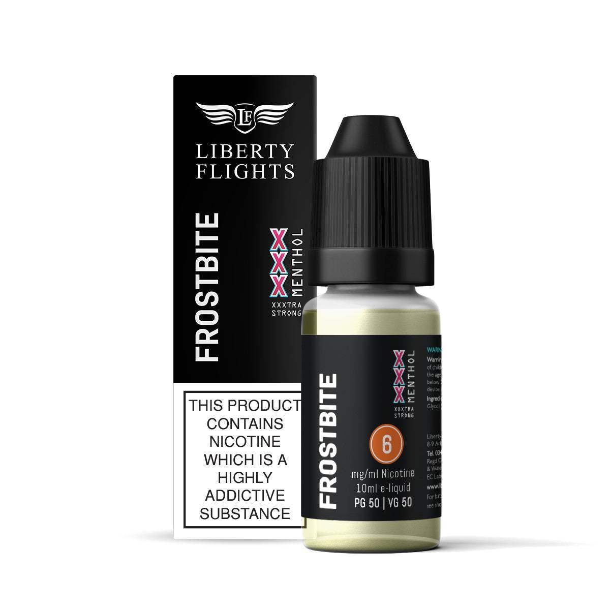 FROSTBITE - 10ML E-LIQUID 50VG|50PG BY LIBERTY FLIGHTS - 0MG|3MG|6MG|12MG|18MG - 1X|5X|10X BOTTLES - VapePure