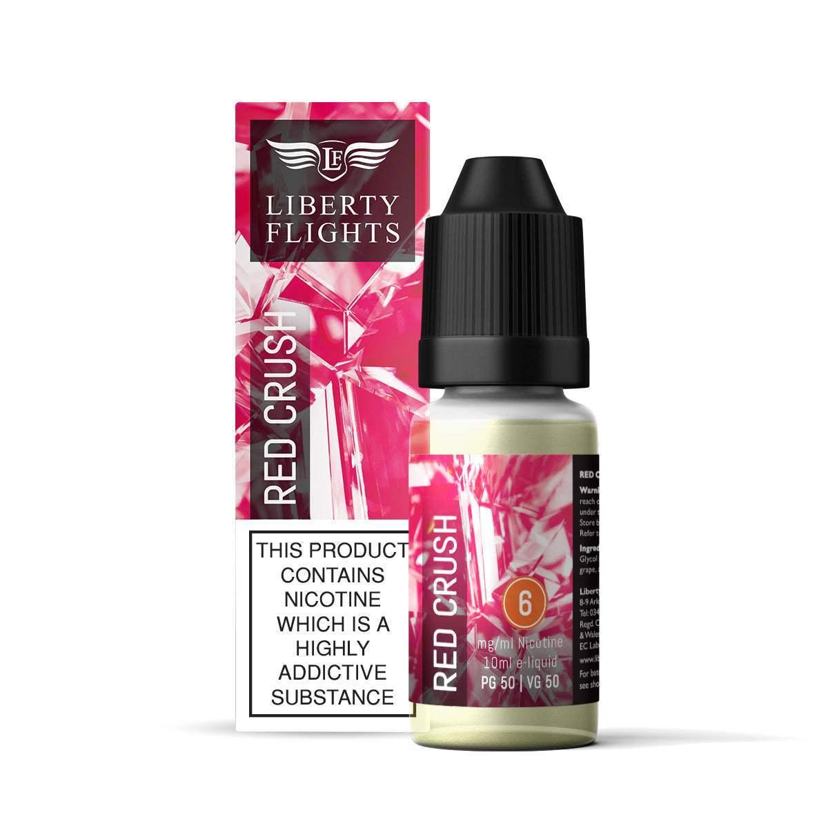 RED CRUSH - 10ML E-LIQUID 50VG|50PG BY LIBERTY FLIGHTS - 0MG|3MG|6MG|12MG|18MG - 1X|5X|10X BOTTLES - VapePure