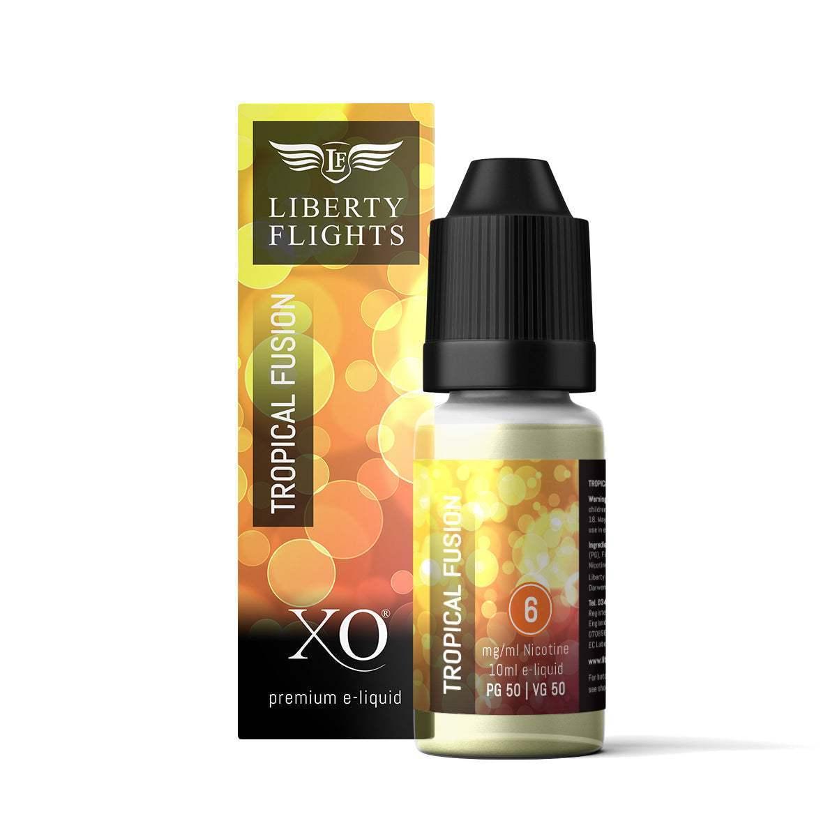 TROPICAL FUSION - 10ML E-LIQUID 50VG|50PG BY LIBERTY FLIGHTS - 0MG|3MG|6MG|12MG|18MG - 1X|5X|10X BOTTLES - VapePure