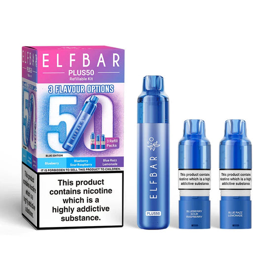 BLUEBERRY EDITION ELF BAR PLUS 50 PREFILLED POD KIT