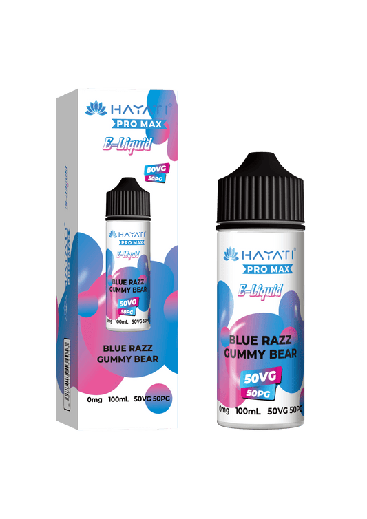 BLUE RAZZ GUMMY - HAYATI PRO MAX 100ML SHORT FILL - 50/50PG/VG E-LIQUID - VapePure