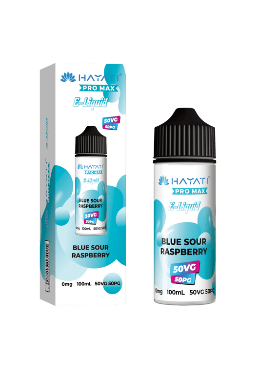BLUE SOUR RASPBERRY - HAYATI PRO MAX 100ML SHORT FILL - 50/50PG/VG E-LIQUID - VapePure