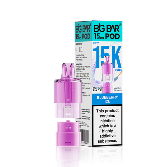 Blueberry Ice Big Bar 15000 Pro Prefilled Replacement Pods
