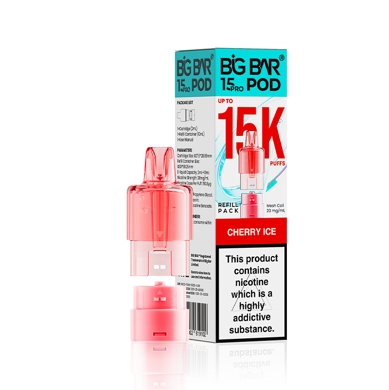 Cherry Ice Big Bar 15000 Pro Prefilled Replacement Pods
