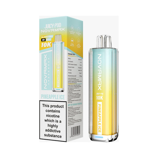 PINEAPPLE ICE - JUICY POD NOVAMAX 10K PRE-FILLED VAPE KIT