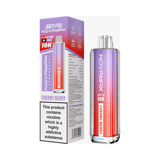 CHERRY BERRY - JUICY POD NOVAMAX 10K PRE-FILLED VAPE KIT