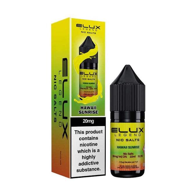 HAWAII SUNRISE 10ML NIC SALT BY ELUX LEGEND 10MG(1%) | 20MG(2%) - VapePure