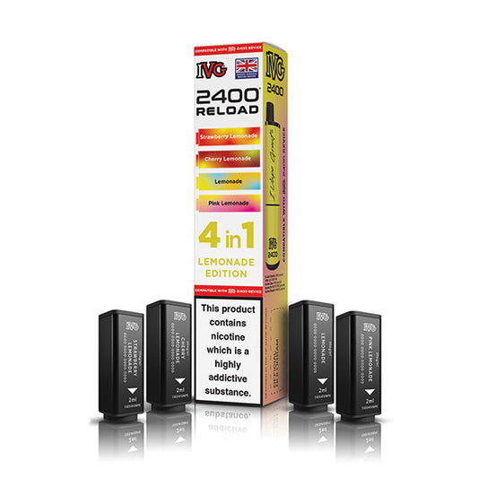 Lemonade Edition IVG 2400 Reload 4-in-1 Prefilled Pods - VapePure