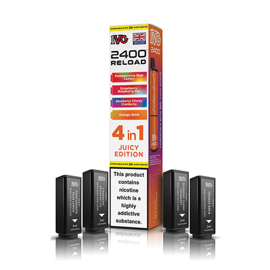Juicy Edition IVG 2400 Reload 4-in-1 Prefilled Pods - VapePure