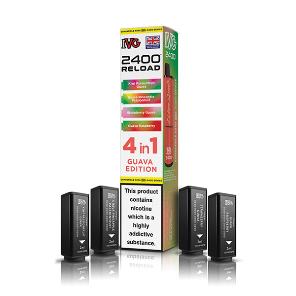 Guava Edition IVG 2400 Reload 4-in-1 Prefilled Pods - VapePure