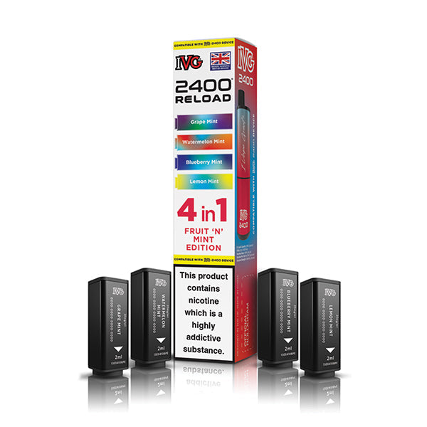 Fruit & Mint Edition IVG 2400 Reload 4-in-1 Prefilled Pods - VapePure