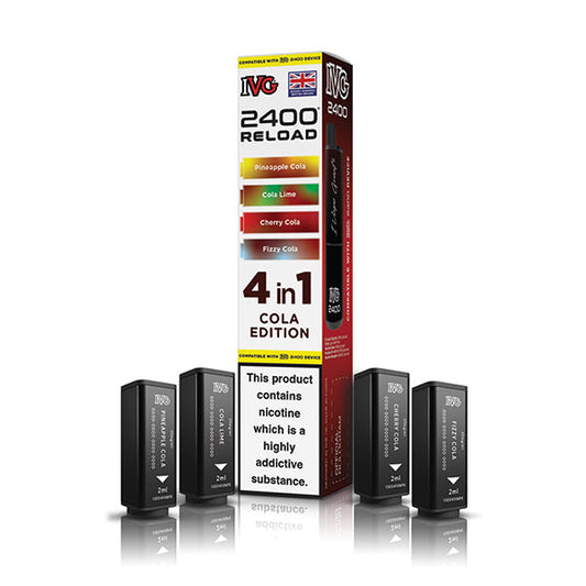 Cola Edition IVG 2400 Reload 4-in-1 Prefilled Pods - VapePure