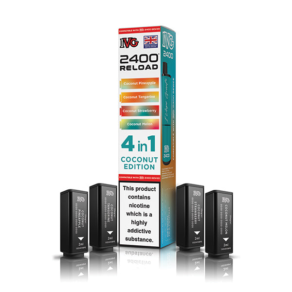 Coconut Edition IVG 2400 Reload 4-in-1 Prefilled Pods - VapePure