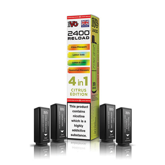 Citrus Edition IVG 2400 Reload 4-in-1 Prefilled Pods - VapePure