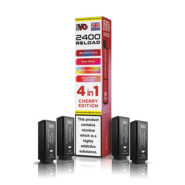 Cherry Edition IVG 2400 Reload 4-in-1 Prefilled Pods - VapePure