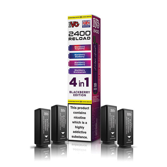 Blackberry Edition IVG 2400 Reload 4-in-1 Prefilled Pods - VapePure