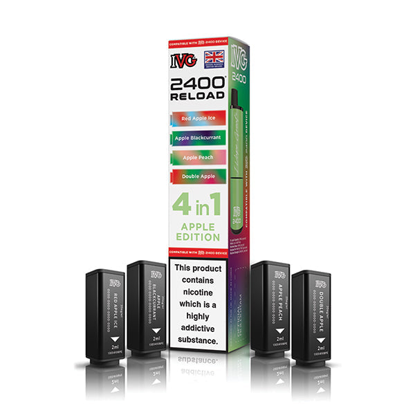 Apple Edition IVG 2400 Reload 4-in-1 Prefilled Pods - VapePure