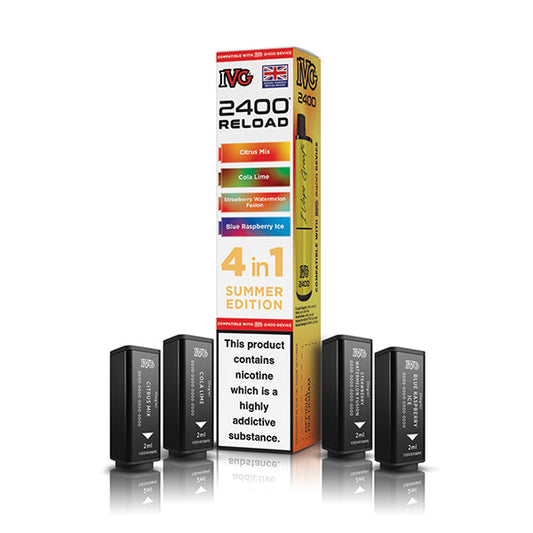 Summer Edition IVG 2400 Reload 4-in-1 Prefilled Pods - VapePure
