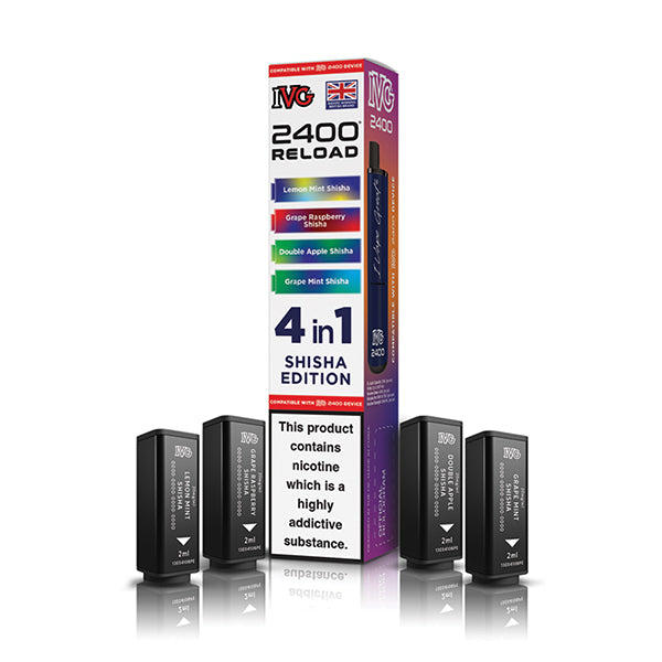 Shisha Edition IVG 2400 Reload 4-in-1 Prefilled Pods - VapePure