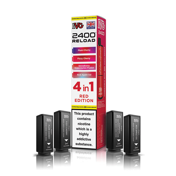 Red Edition IVG 2400 Reload 4-in-1 Prefilled Pods - VapePure
