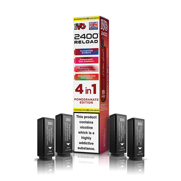 Pomegranate Edition IVG 2400 Reload 4-in-1 Prefilled Pods - VapePure