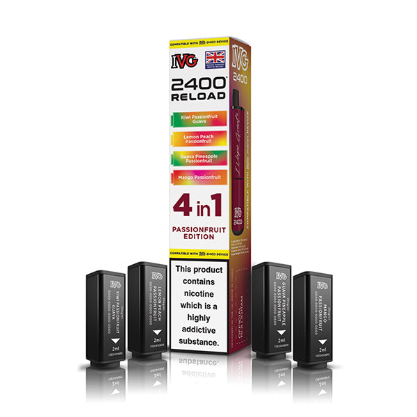Passionfruit Edition IVG 2400 Reload 4-in-1 Prefilled Pods - VapePure