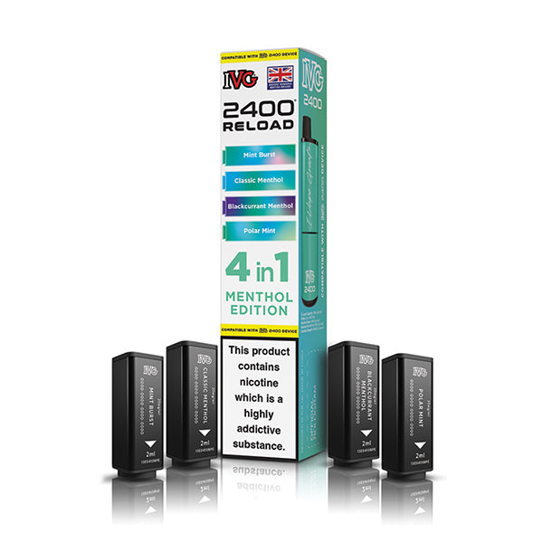 Menthol Edition IVG 2400 Reload 4-in-1 Prefilled Pods - VapePure
