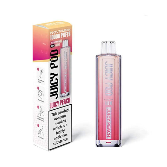JUICY PEACH - JUICY POD NOVAMAX 10K PRE-FILLED VAPE KIT - VapePure