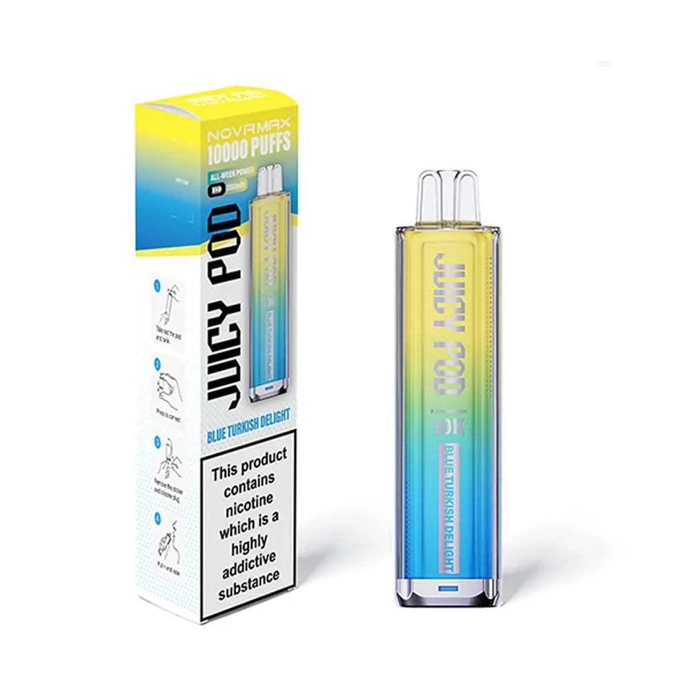 BLUE TURKISH DELIGHT - JUICY POD NOVAMAX 10K PRE-FILLED VAPE KIT - VapePure