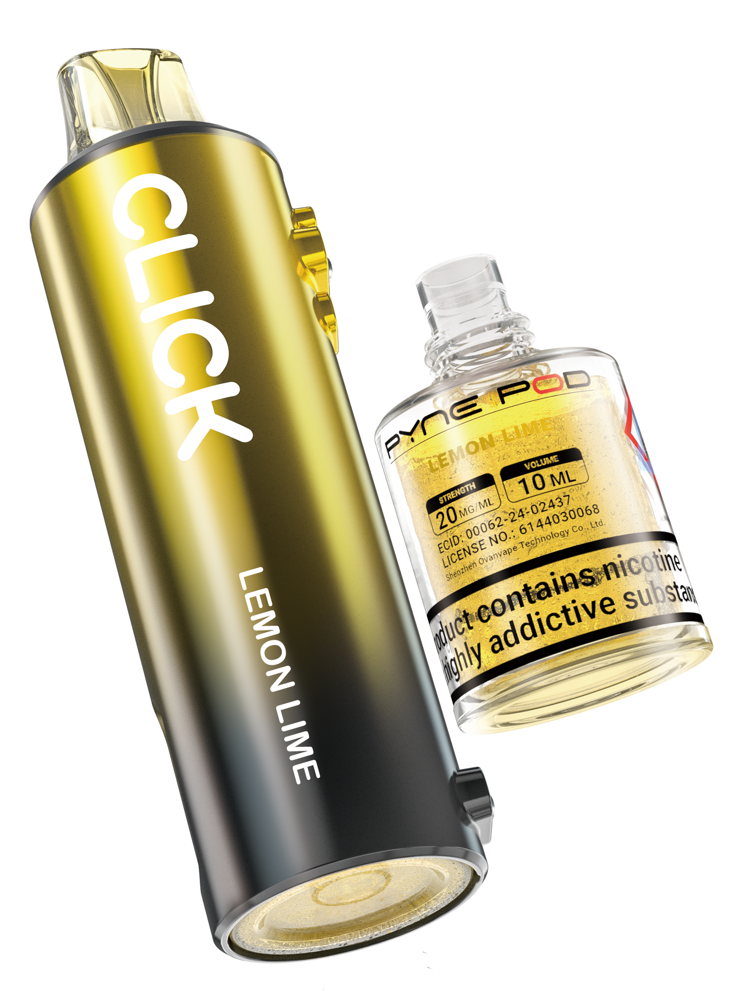 Lemon Lime - Pyne Pod Click Prefilled Pod + Refill Container - VapePure