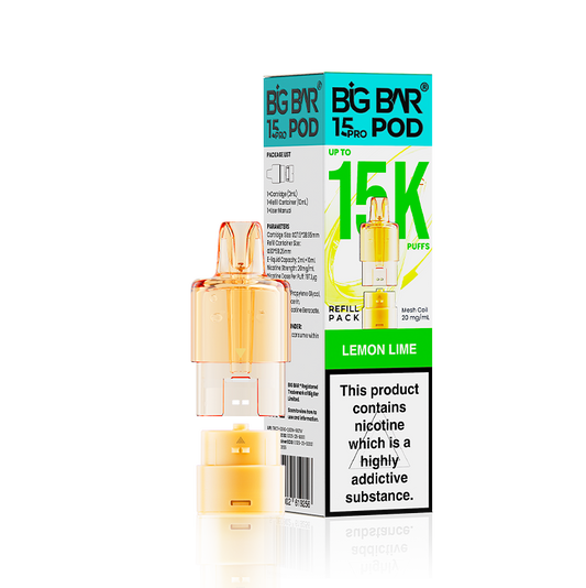 Lemon & Lime Big Bar 15000 Pro Prefilled Replacement Pods