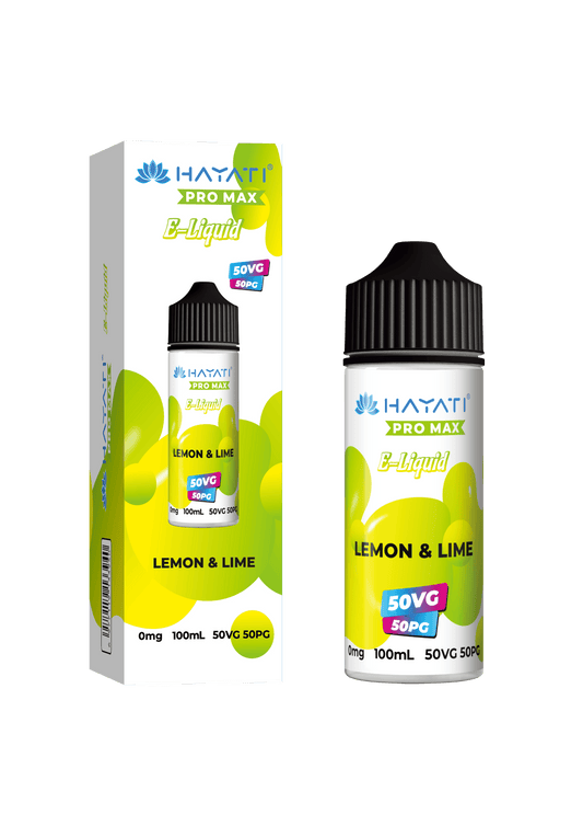 LEMON & LIME - HAYATI PRO MAX 100ML SHORT FILL - 50/50PG/VG E-LIQUID - VapePure