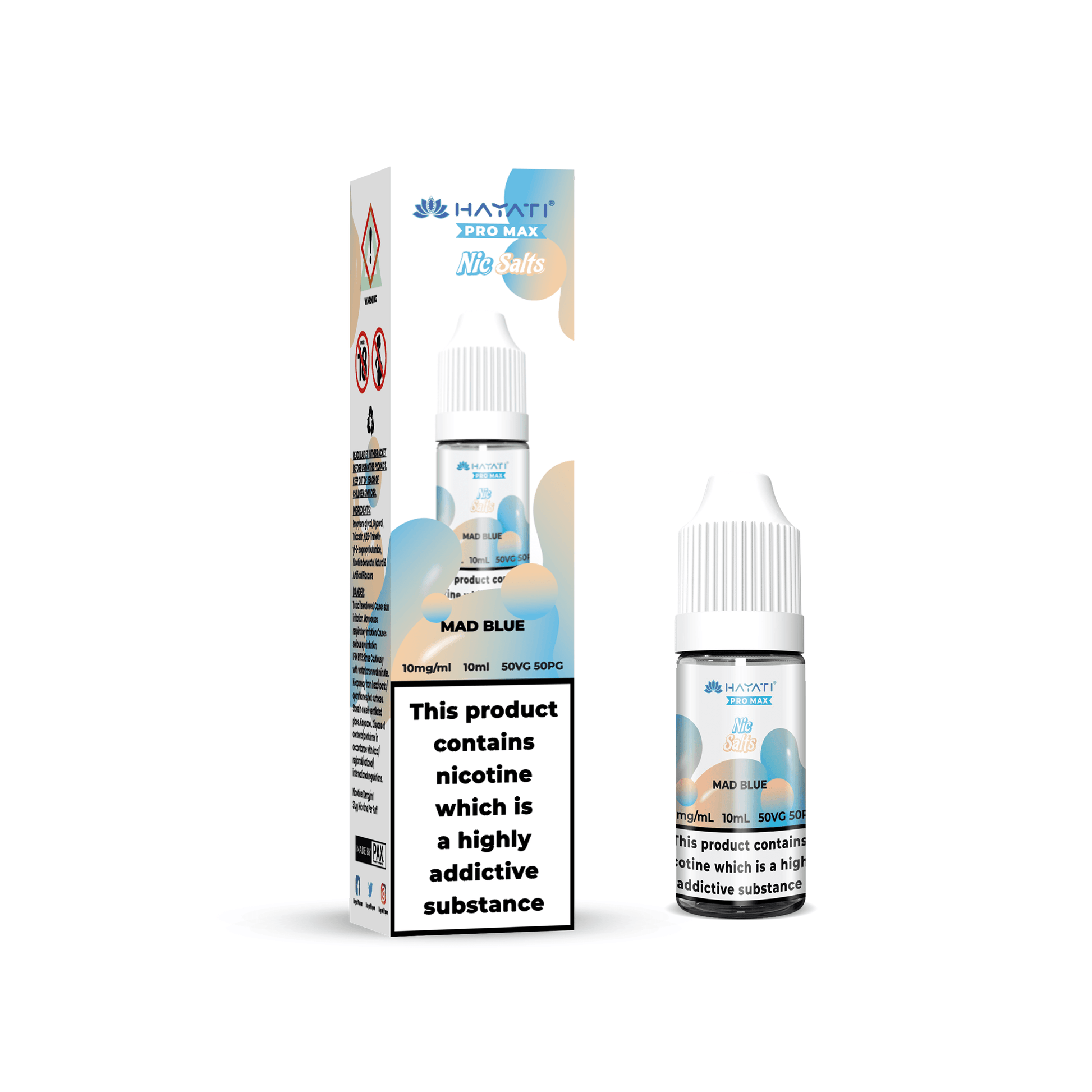 MAD BLUE 10ML NIC SALT BY HAYATI PRO MAX 10MG(1%) | 20MG(2%) - VapePure
