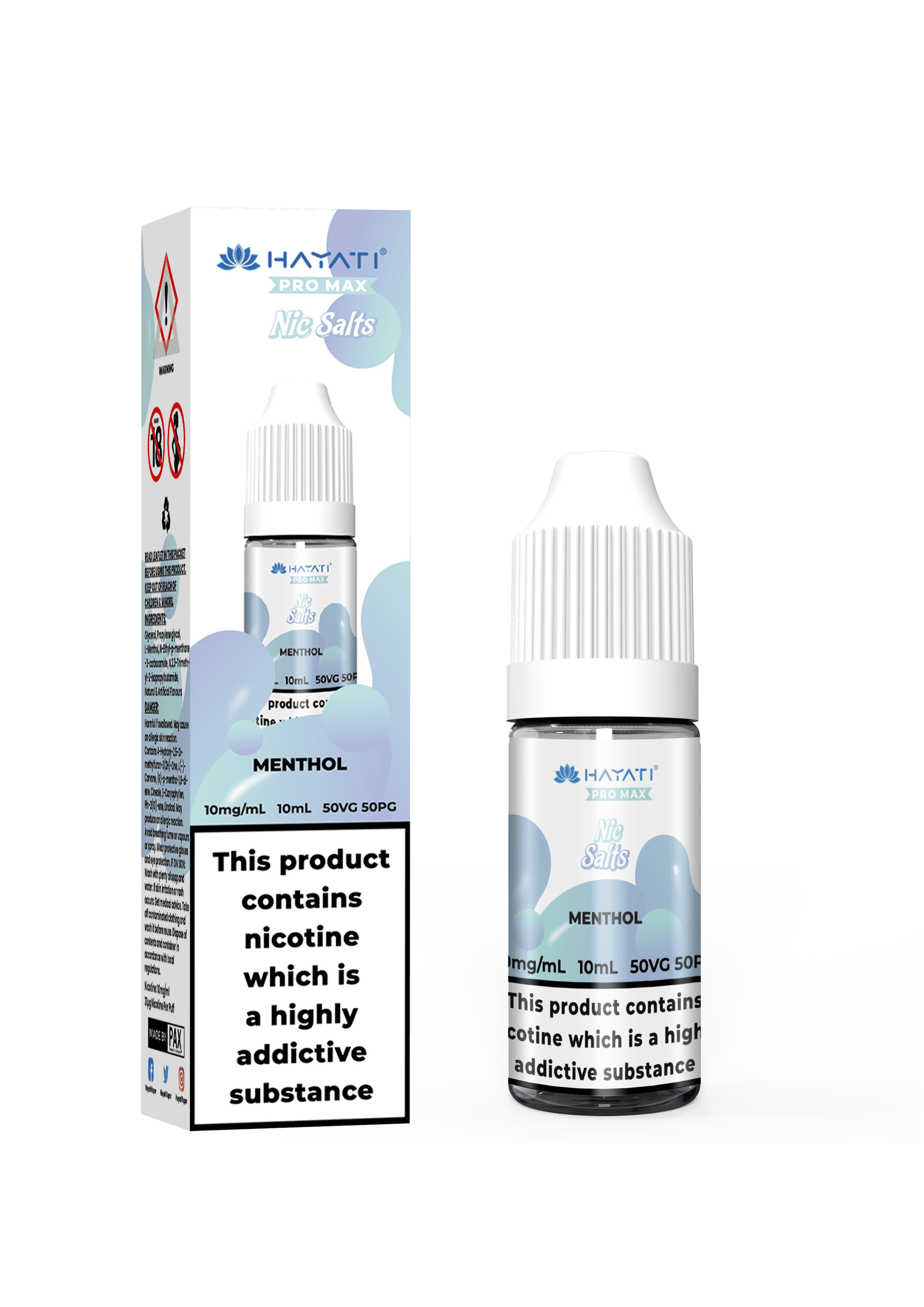MENTHOL 10ML NIC SALT BY HAYATI PRO MAX 10MG(1%) | 20MG(2%) - VapePure