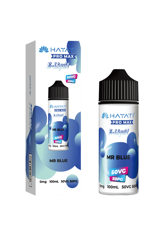 MR BLUE - HAYATI PRO MAX 100ML SHORT FILL - 50/50PG/VG E-LIQUID - VapePure