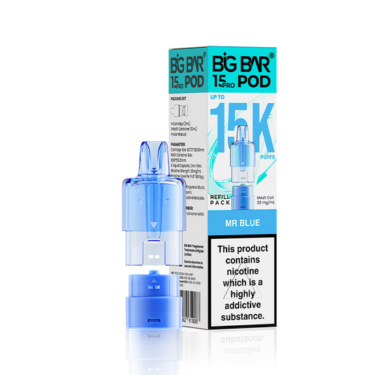 Mr Blue Big Bar 15000 Pro Prefilled Replacement Pods
