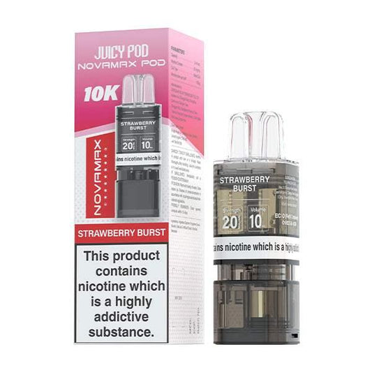 STRAWBERRY BURST - JUICY POD NOVAMAX 10K PRE-FILLED POD - VapePure
