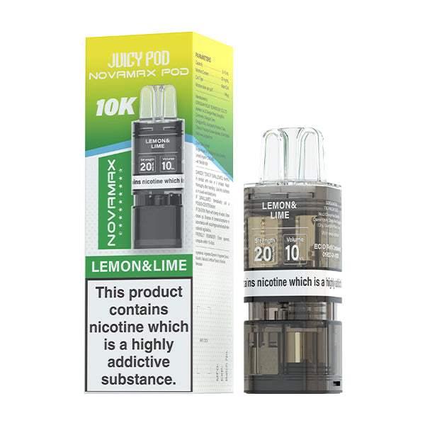 LEMON & LIME - JUICY POD NOVAMAX 10K PRE-FILLED POD - VapePure