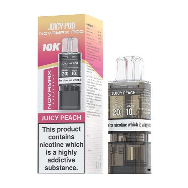 JUICY PEACH - JUICY POD NOVAMAX 10K PRE-FILLED POD - VapePure