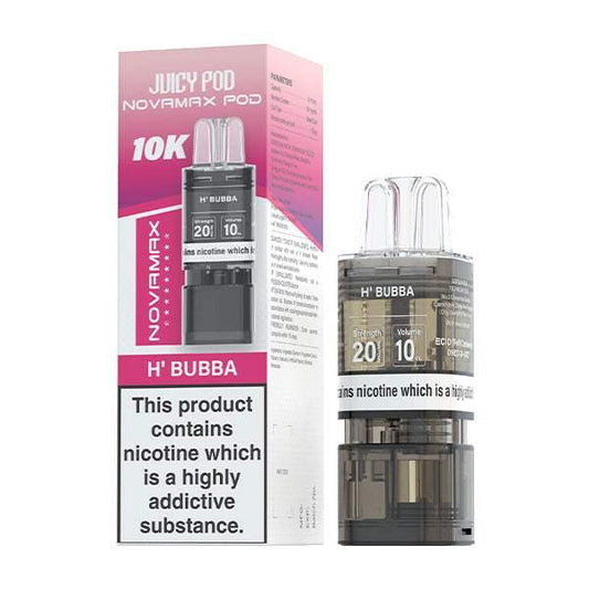 H' BUBBA - JUICY POD NOVAMAX 10K PRE-FILLED POD - VapePure