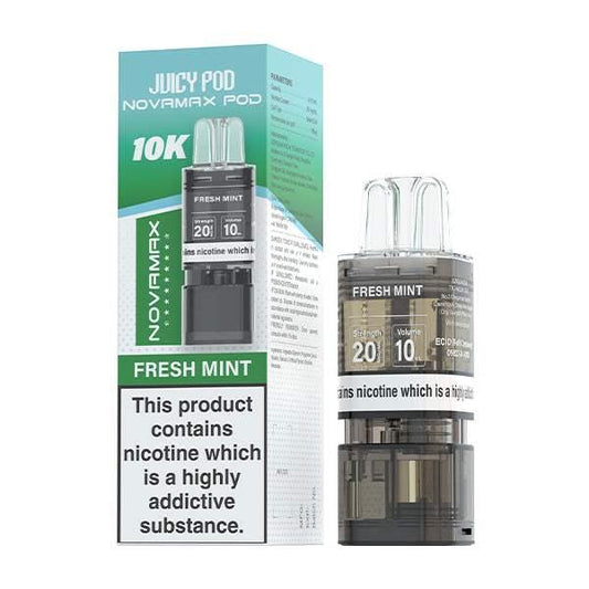 FRESH MINT - JUICY POD NOVAMAX 10K PRE-FILLED POD - VapePure