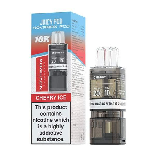 CHERRY ICE - JUICY POD NOVAMAX 10K PRE-FILLED POD - VapePure