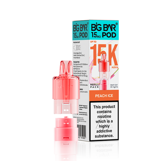 Peach Ice Big Bar 15000 Pro Prefilled Replacement Pods