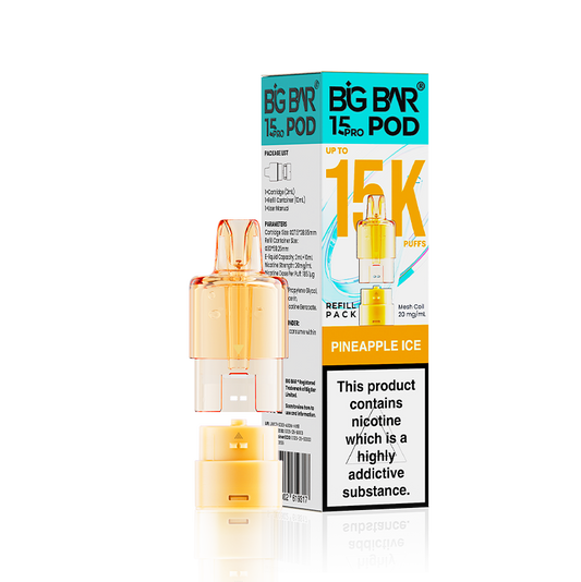 Pineapple Ice Big Bar 15000 Pro Prefilled Replacement Pods