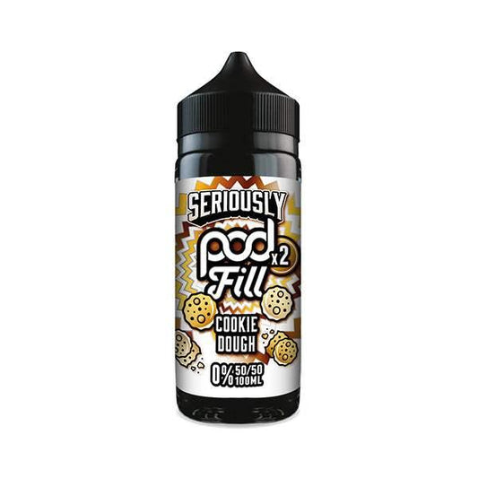COOKIE DOUGH - SERIOUSLY POD FILL X2 - 100ML SHORT FILL - 50/50PG/VG E-LIQUID BY DOOZY - VapePure